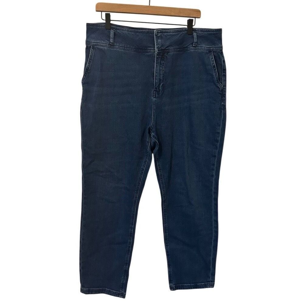 Boden Denim Slim Straight Denim Jeans Size 16 tie waist trousers